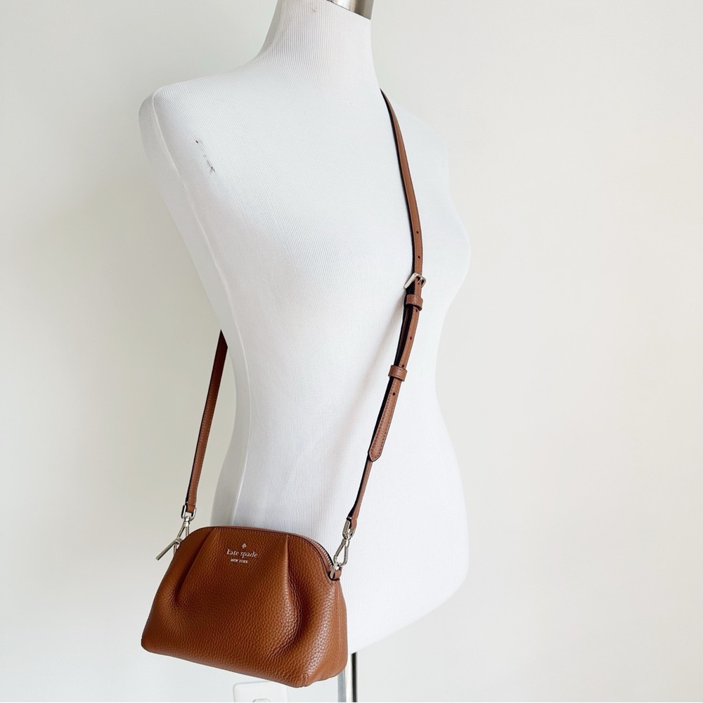 Kate Spade NWT Dumpling Convertible Crossbody with Wristlet, Warm Gingerbread - Picture 4 of 16